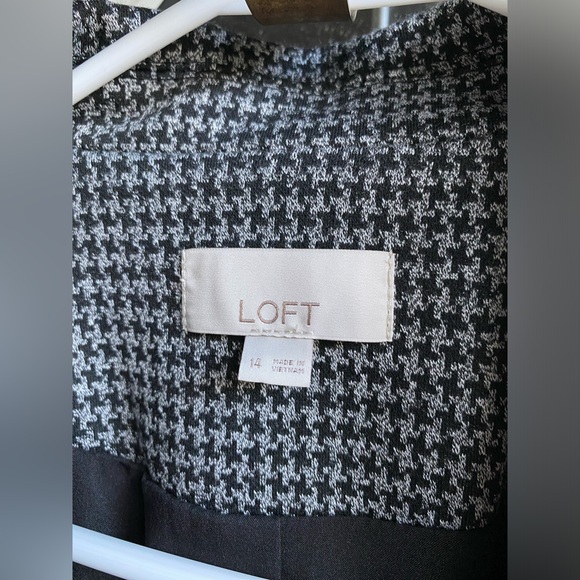 ✨NWOT LOFT Houndstooth Blazer Sz 12 AND Sz 14 - CUTE!! - Picture 10 of 16